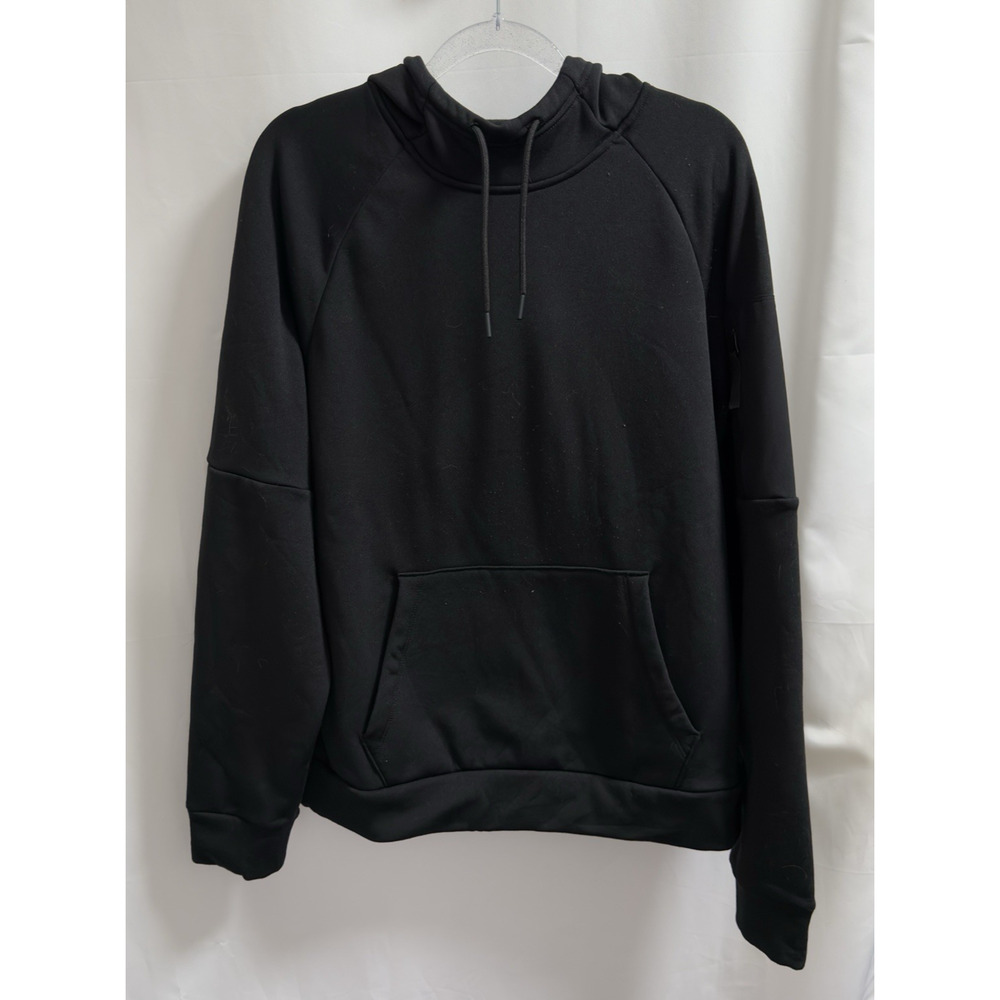 Member's Mark Men's Ultra Soft Tech Fleece Funnel Neck Hoodie Size Small Black